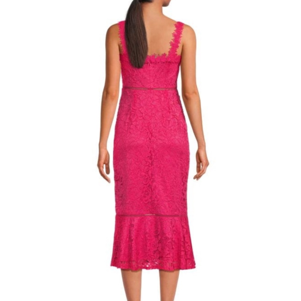 Bebe Pink Lace Midi Dress - Picture 6 of 9